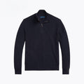 Mesh-Knit Cotton Quarter-Zip Sweater